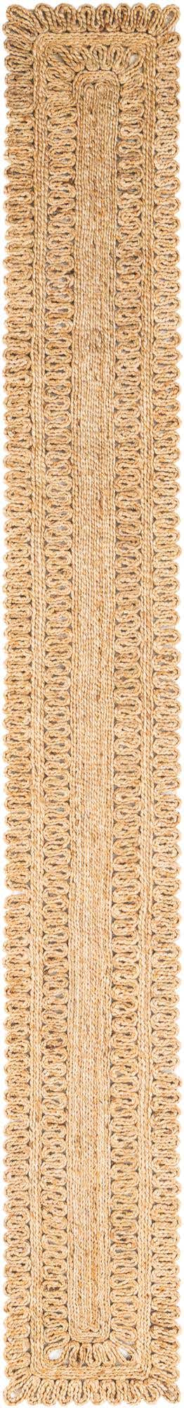 Natural 1' 2 x 10' Braided Jute Table Runner