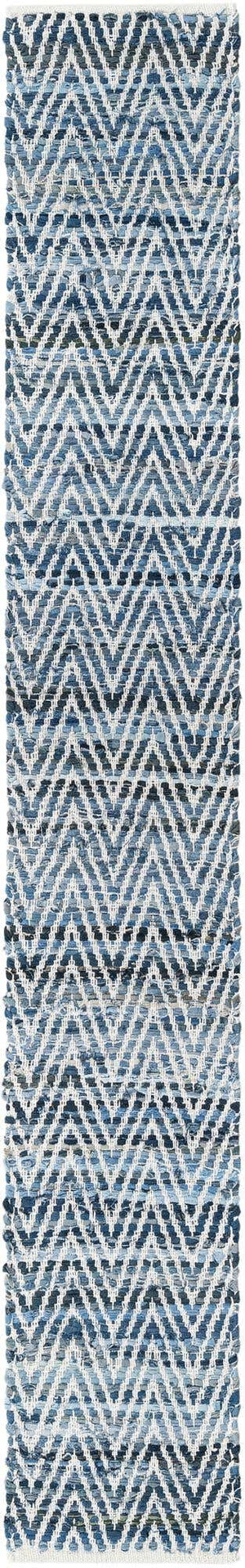 Denim 1' 2 x 8' Chindi Chevron Table Runner