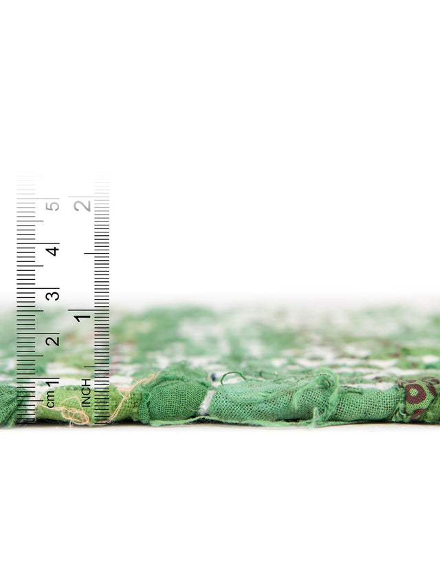 Green 1' 2 x 4' 1 Chindi Chevron Table Runner