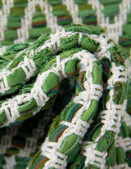 Green 1' 2 x 5' 1 Chindi Chevron Table Runner Area Rug Decorative Dining Room Kitchen All Natural Material Table Cover 100% Denim Cotton All Natural Modern Geometric Carpet Dining Living Rooms Bathroom Dorm Decor for Sale at Rug Engine