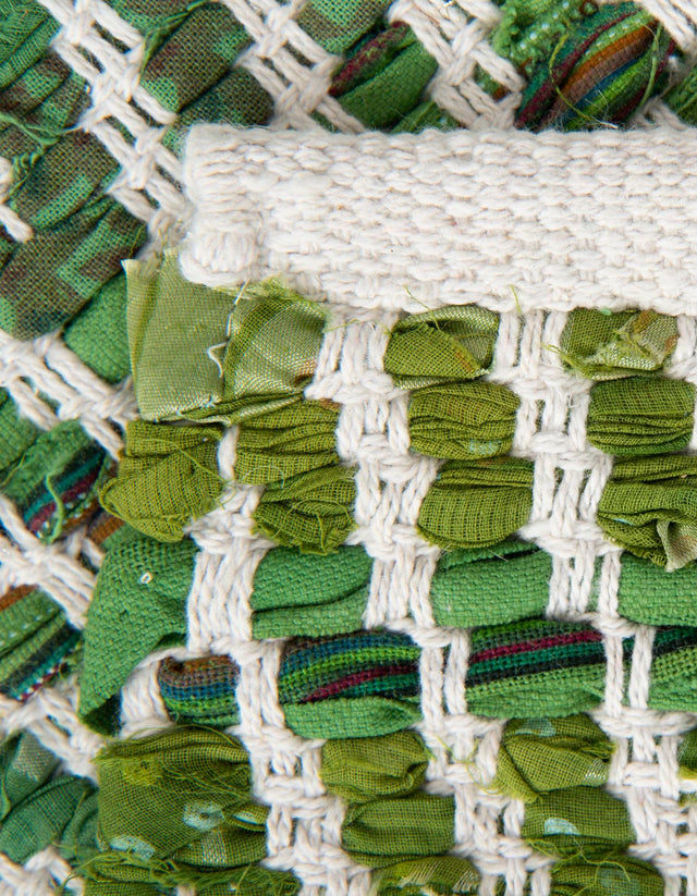 Green 1' 2 x 4' 1 Chindi Chevron Table Runner