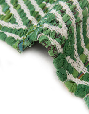 Green 1' 2 x 5' 1 Chindi Chevron Table Runner