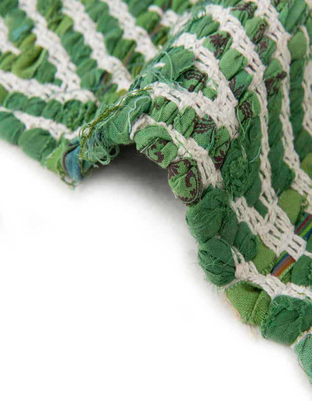 Green 1' 2 x 4' 1 Chindi Chevron Table Runner