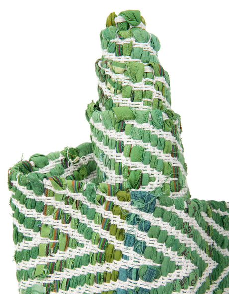 Green 1' 2 x 5' 1 Chindi Chevron Table Runner Area Rug Decorative Dining Room Kitchen All Natural Material Table Cover 100% Denim Cotton All Natural Modern Geometric Carpet Dining Living Rooms Bathroom Dorm Decor for Sale at Rug Engine