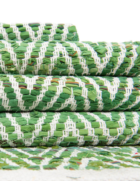 Green 1' 2 x 10' Chindi Chevron Table Runner Area Rug Decorative Dining Room Kitchen All Natural Material Table Cover 100% Denim Cotton All Natural Modern Geometric Carpet Dining Living Rooms Bathroom Dorm Decor for Sale at Rug Engine