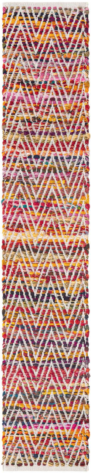 Multicolor 1' 2 x 6' 1 Chindi Chevron Table Runner