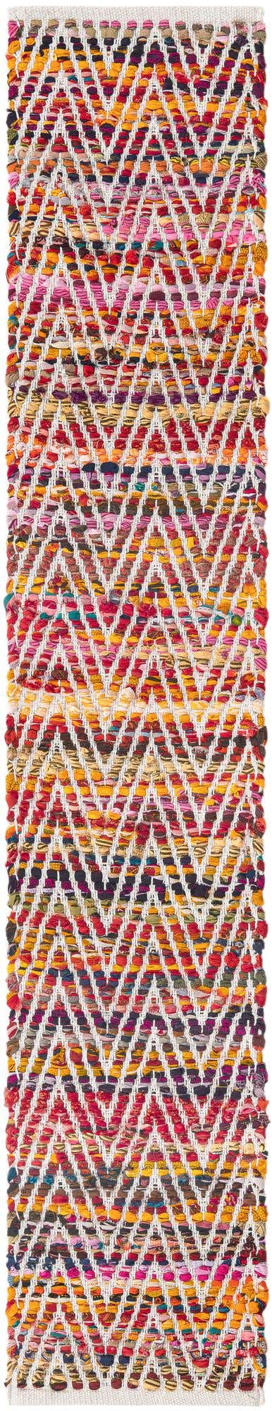 Multicolor 1' 2 x 6' 1 Chindi Chevron Table Runner