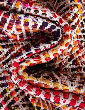 Multicolor 1' 2 x 4' 1 Chindi Chevron Table Runner