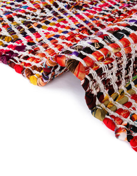 Multicolor 1' 2 x 5' 1 Chindi Chevron Table Runner Area Rug Decorative Dining Room Kitchen All Natural Material Table Cover 100% Denim Cotton All Natural Modern Geometric Carpet Dining Living Rooms Bathroom Dorm Decor for Sale at Rug Engine