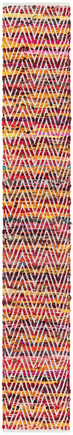 Multicolor 1' 2 x 8' Chindi Chevron Table Runner
