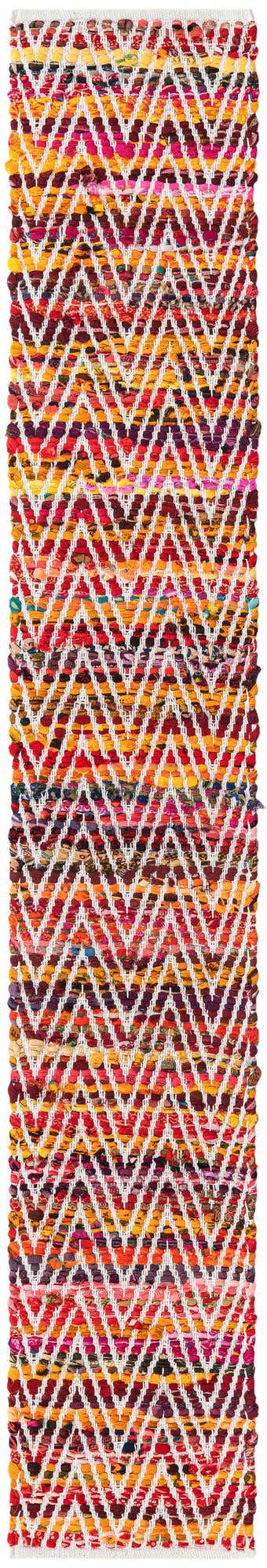 Multicolor 1' 2 x 8' Chindi Chevron Table Runner