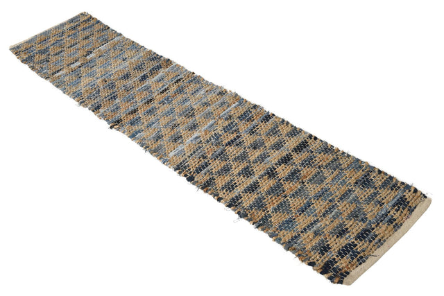 Navy Blue 1' 2 x 6' 1 Chindi Jute Table Runner