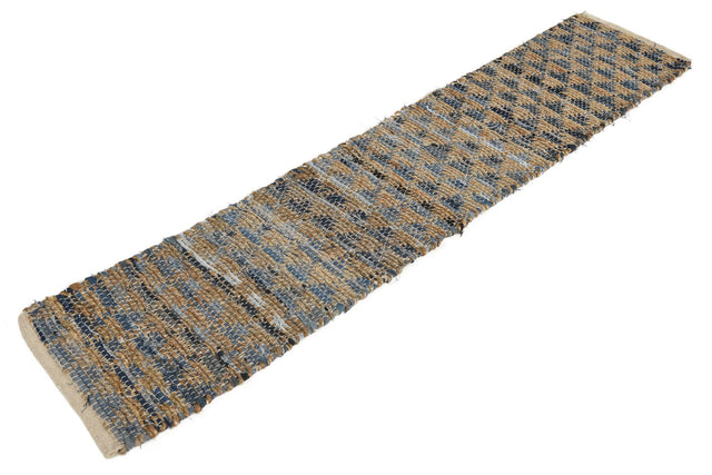 Navy Blue 1' 2 x 6' 1 Chindi Jute Table Runner