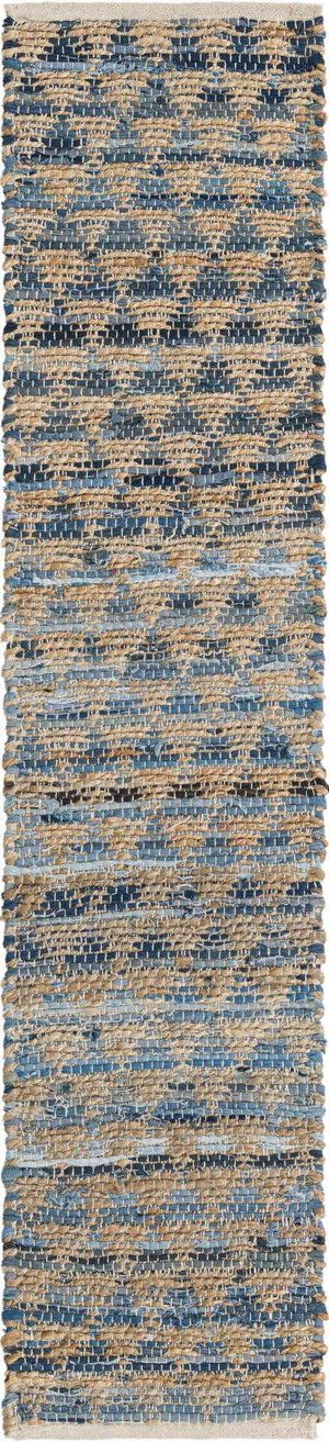 Navy Blue 1' 2 x 6' 1 Chindi Jute Table Runner