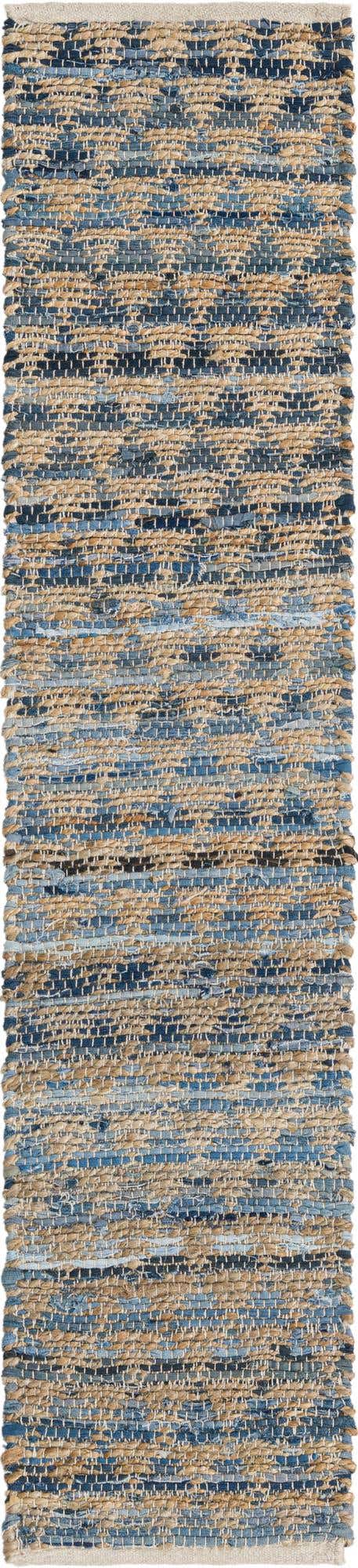 Navy Blue 1' 2 x 6' 1 Chindi Jute Table Runner