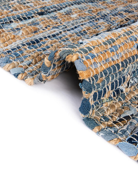 Navy Blue 1' 2 x 4' 1 Chindi Jute Table Runner Area Rug Decorative Dining Room Kitchen All Natural Material Table Cover Interior Design Home Decor Carpet Mat for Sale at Rug Engine