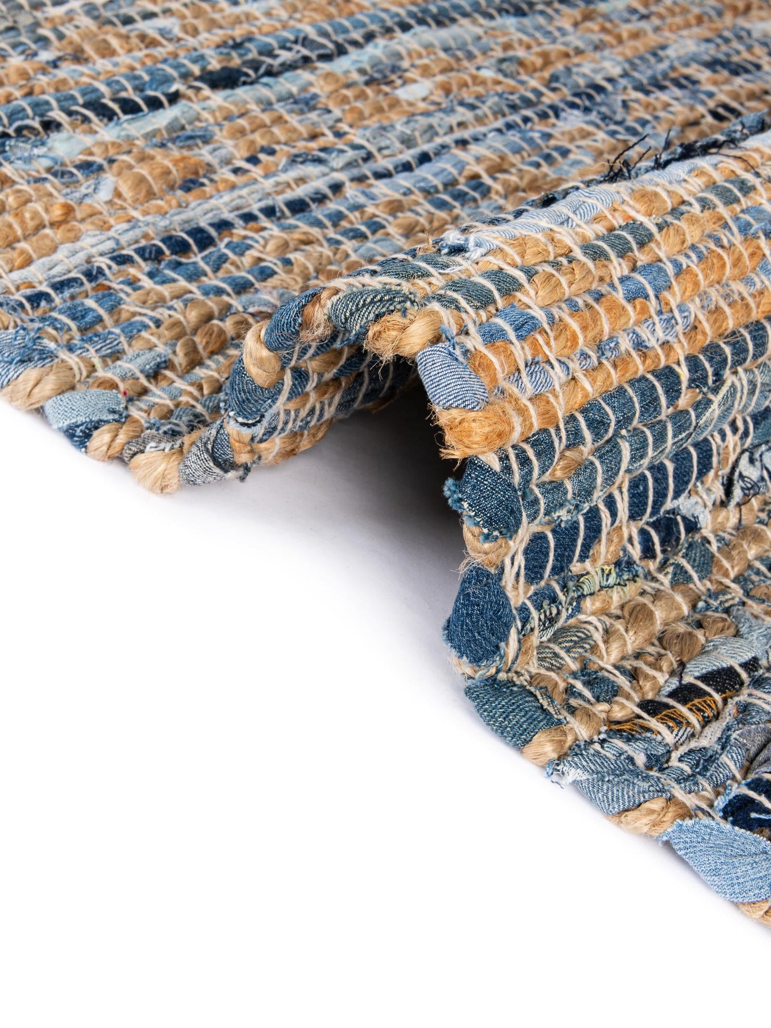 Navy Blue 1' 2 x 8' Chindi Jute Table Runner Area Rug Decorative Dining Room Kitchen All Natural Material Table Cover Interior Design Home Decor Carpet Mat for Sale at Rug Engine