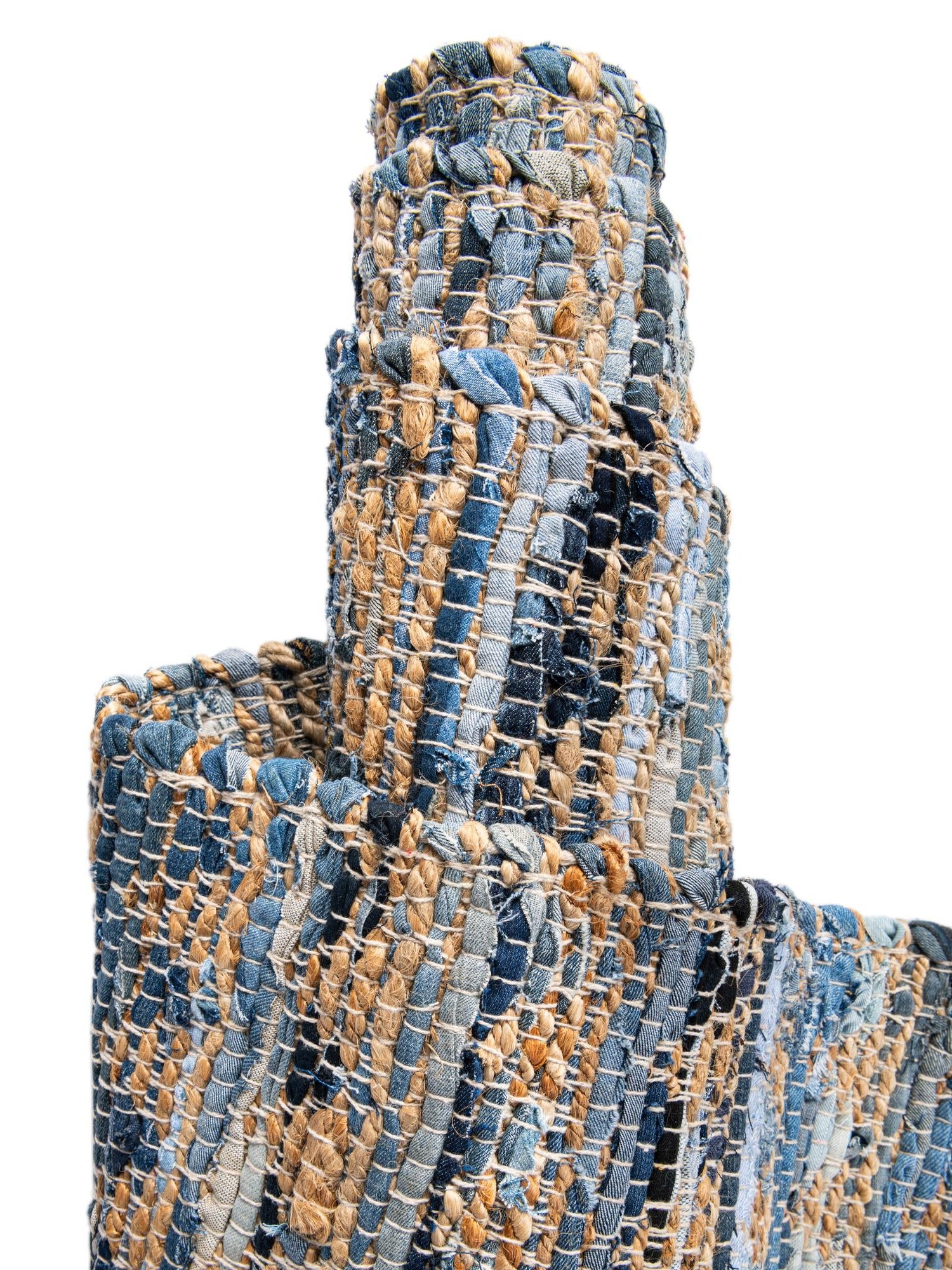 Navy Blue 1' 2 x 8' Chindi Jute Table Runner Area Rug Decorative Dining Room Kitchen All Natural Material Table Cover Interior Design Home Decor Carpet Mat for Sale at Rug Engine