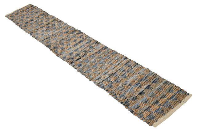 Navy Blue 1' 2 x 8' Chindi Jute Table Runner