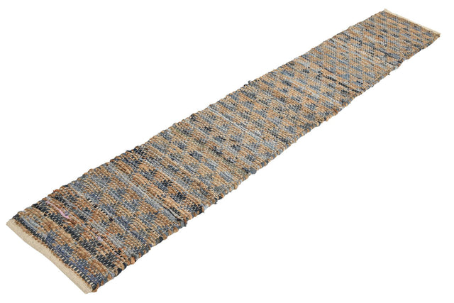 Navy Blue 1' 2 x 8' Chindi Jute Table Runner