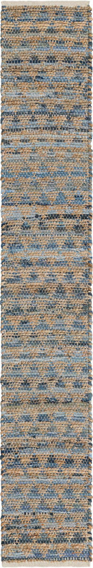 Navy Blue 1' 2 x 8' Chindi Jute Table Runner