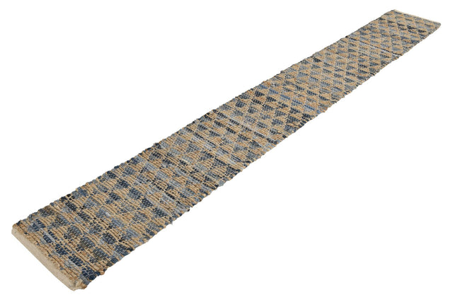 Navy Blue 1' 2 x 10' Chindi Jute Table Runner