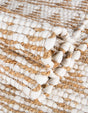 White 2' 2 x 4' Chindi Jute Semicircle Hearth Rug