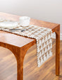 White 1' 2 x 6' 1 Chindi Jute Table Runner