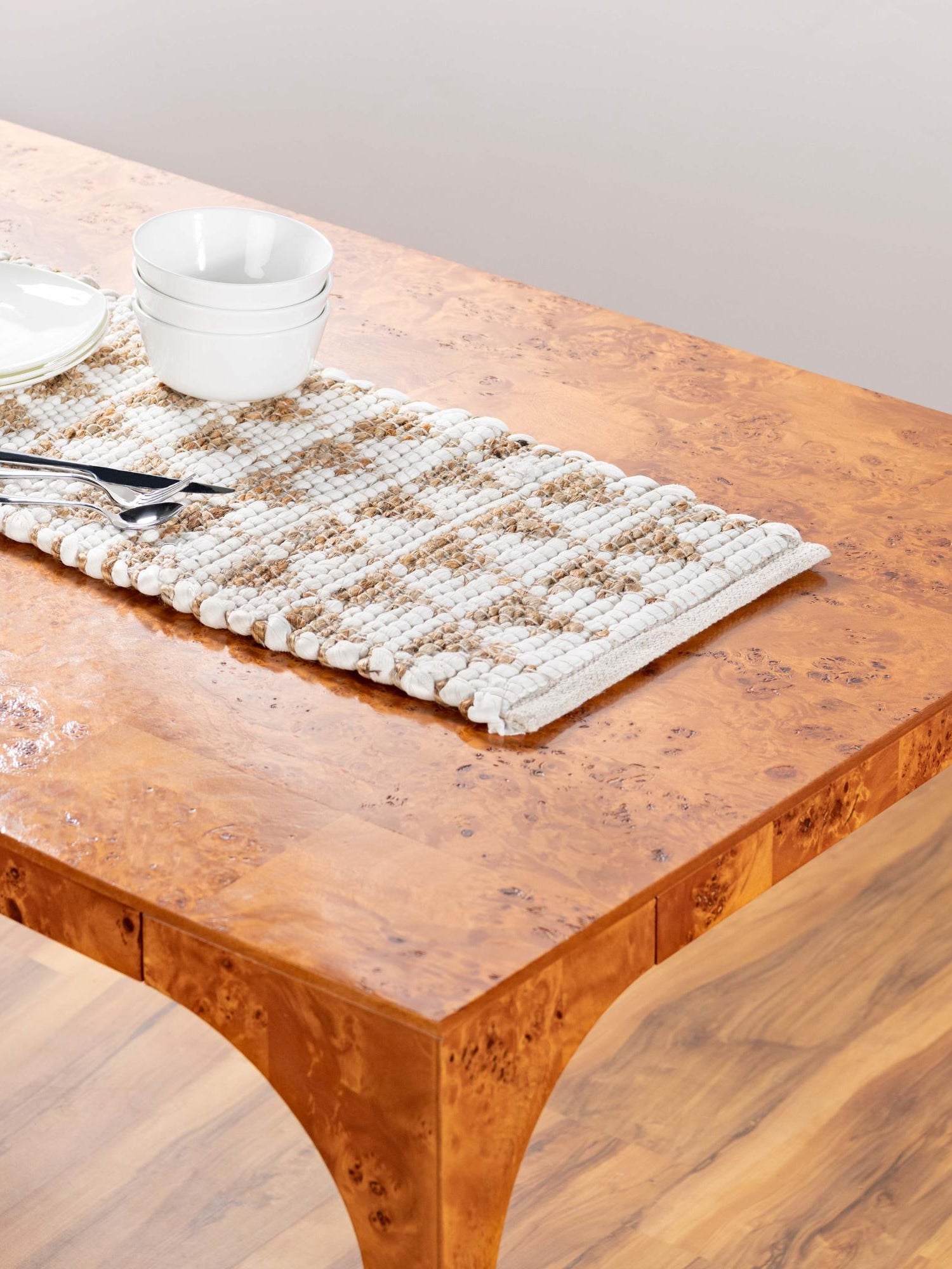 White 1' 2 x 8' Chindi Jute Table Runner Area Rug Decorative Dining Room Kitchen All Natural Material Table Cover Interior Design Home Decor Carpet Mat for Sale at Rug Engine