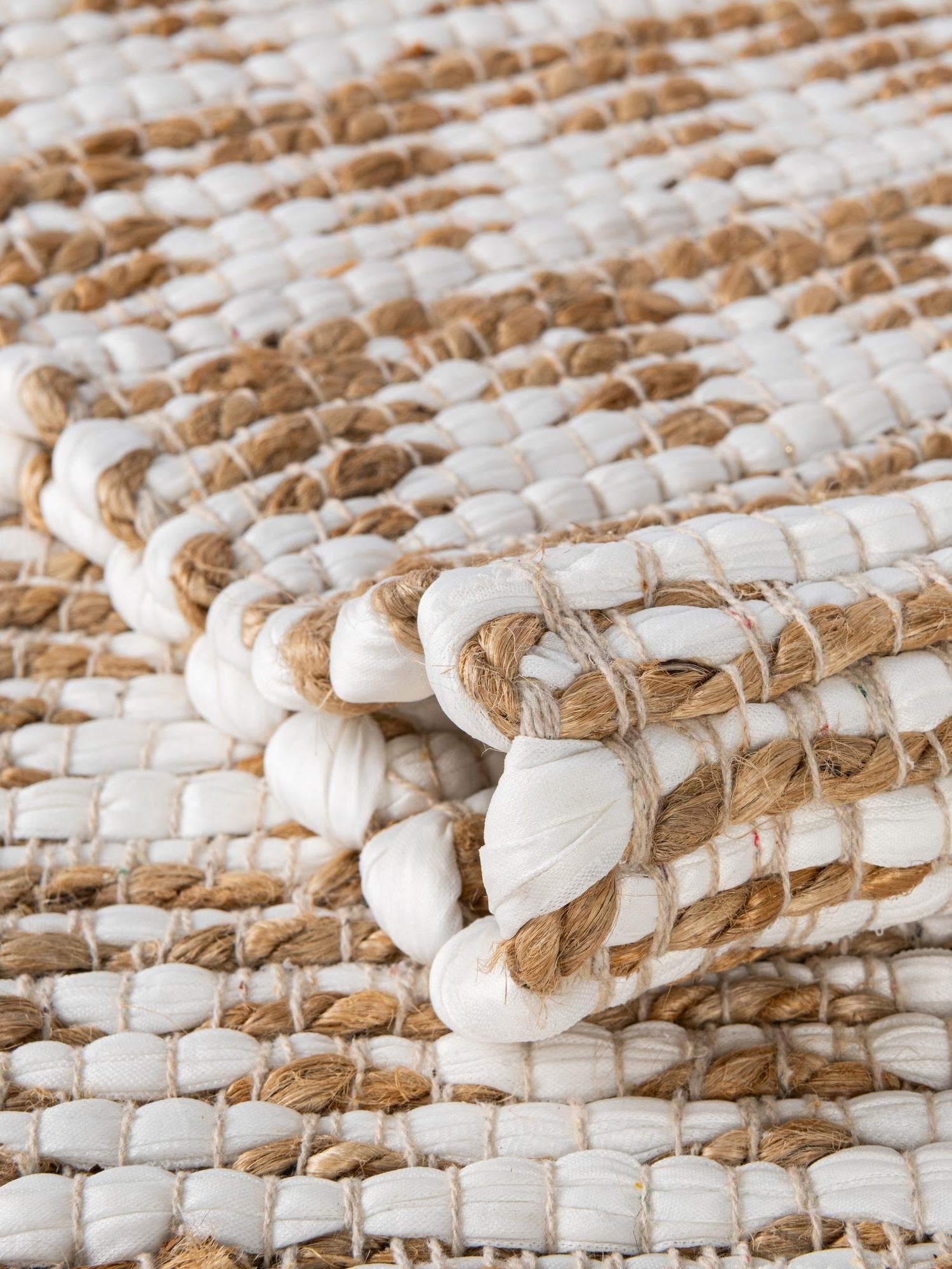 White 1' 2 x 8' Chindi Jute Table Runner Area Rug Decorative Dining Room Kitchen All Natural Material Table Cover Interior Design Home Decor Carpet Mat for Sale at Rug Engine