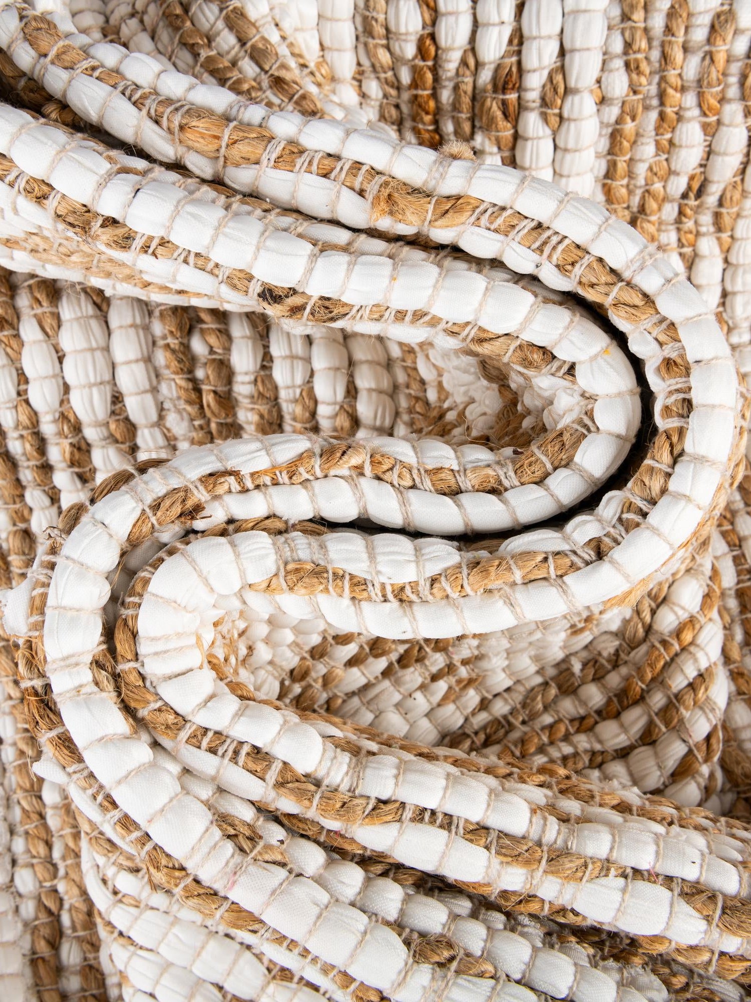 White 1' 2 x 8' Chindi Jute Table Runner Area Rug Decorative Dining Room Kitchen All Natural Material Table Cover Interior Design Home Decor Carpet Mat for Sale at Rug Engine