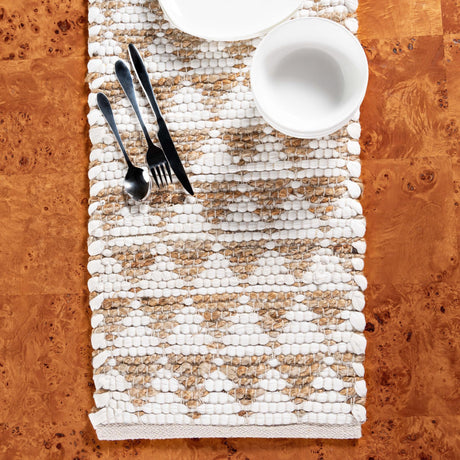 White 1' 2 x 10' Chindi Jute Table Runner Area Rug Decorative Dining Room Kitchen All Natural Material Table Cover Interior Design Home Decor Carpet Mat for Sale at Rug Engine