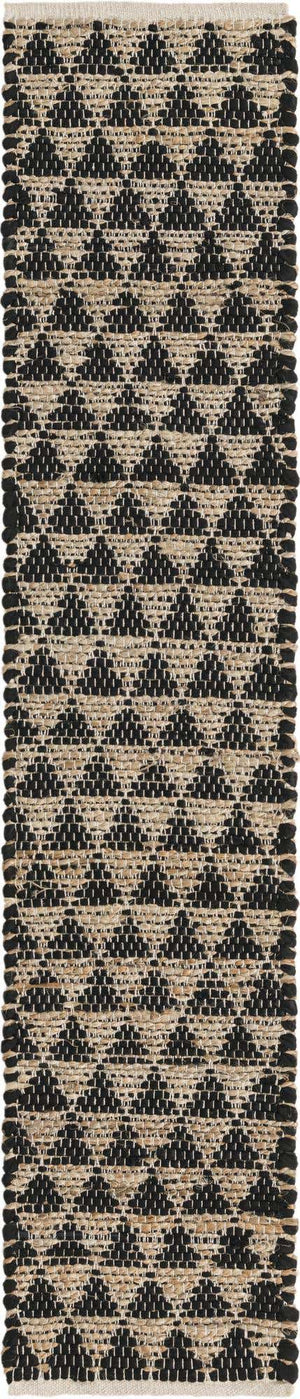 Black 1' 2 x 6' 1 Chindi Jute Table Runner