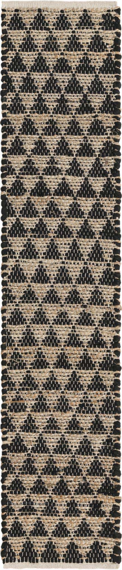 Black 1' 2 x 6' 1 Chindi Jute Table Runner