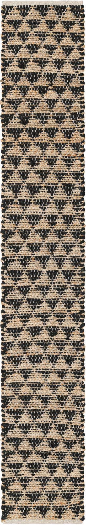 Black 1' 2 x 8' Chindi Jute Table Runner