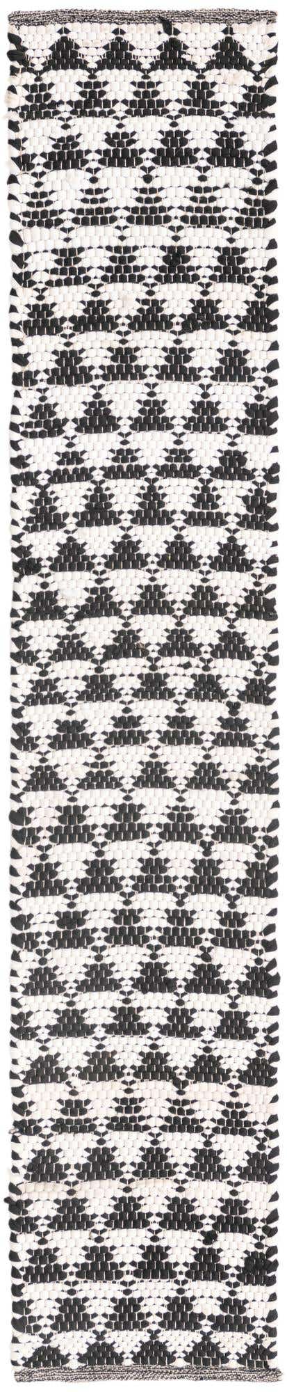 White Black 1' 2 x 6' 1 Chindi Jute Table Runner