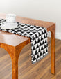 White Black 1' 2 x 6' 1 Chindi Jute Table Runner