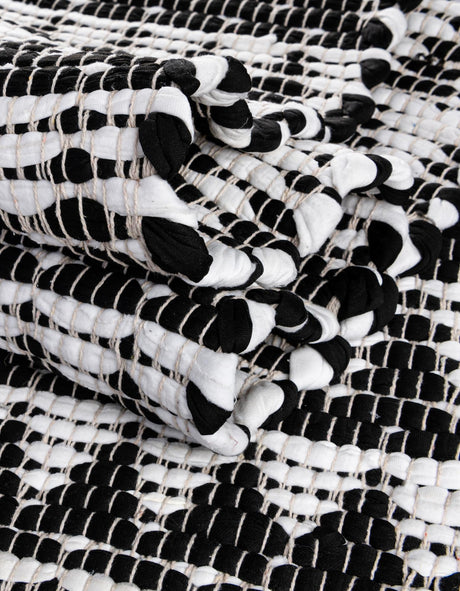 Black and White 1' 2 x 4' 1 Chindi Jute Table Runner Area Rug Decorative Dining Room Kitchen All Natural Material Table Cover Interior Design Home Decor Carpet Mat for Sale at Rug Engine