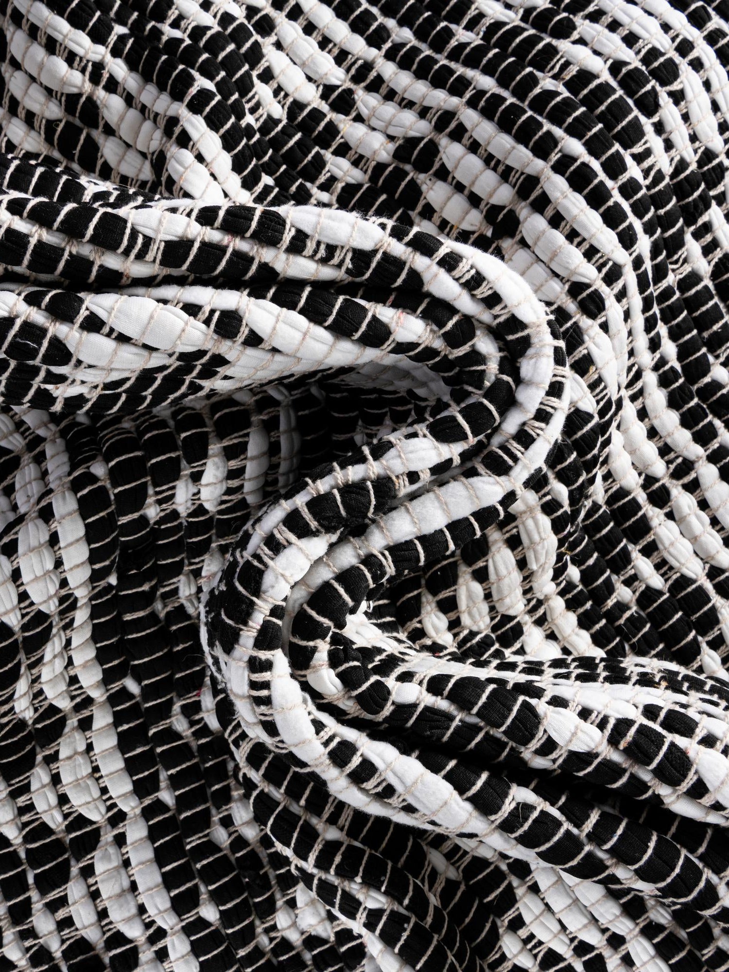 Black and White 1' 2 x 5' 1 Chindi Jute Table Runner Area Rug Decorative Dining Room Kitchen All Natural Material Table Cover Interior Design Home Decor Carpet Mat for Sale at Rug Engine