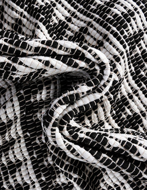 White Black 1' 2 x 8' Chindi Jute Table Runner