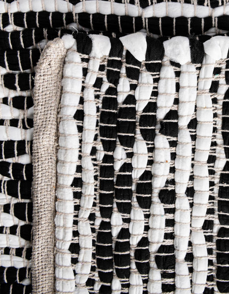 Black and White 1' 2 x 5' 1 Chindi Jute Table Runner Area Rug Decorative Dining Room Kitchen All Natural Material Table Cover Interior Design Home Decor Carpet Mat for Sale at Rug Engine