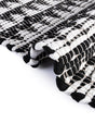 White Black 1' 2 x 8' Chindi Jute Table Runner