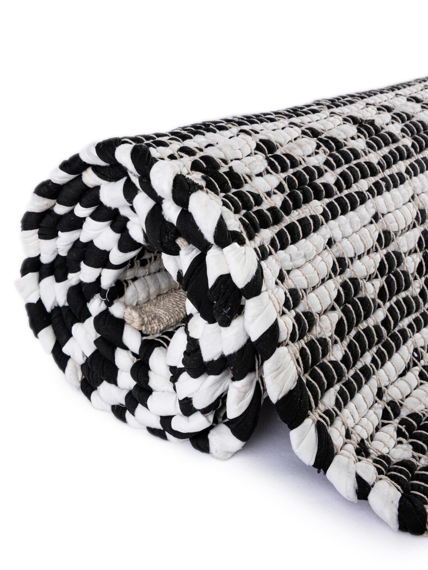 Black and White 1' 2 x 8' Chindi Jute Table Runner Area Rug Decorative Dining Room Kitchen All Natural Material Table Cover Interior Design Home Decor Carpet Mat for Sale at Rug Engine