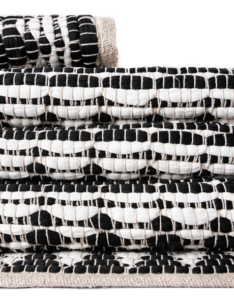 Black and White 1' 2 x 10' Chindi Jute Table Runner Area Rug Decorative Dining Room Kitchen All Natural Material Table Cover Interior Design Home Decor Carpet Mat for Sale at Rug Engine