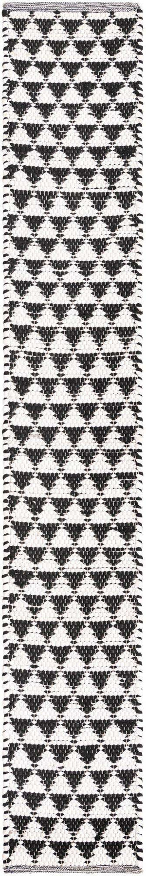 White Black 1' 2 x 8' Chindi Jute Table Runner