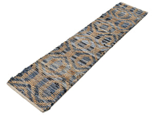 Navy Blue 1' 2 x 6' 1 Chindi Jute Table Runner