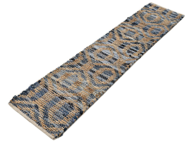 Navy Blue 1' 2 x 6' 1 Chindi Jute Table Runner