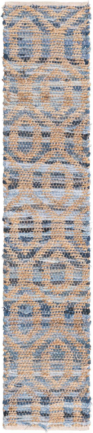 Navy Blue 1' 2 x 6' 1 Chindi Jute Table Runner