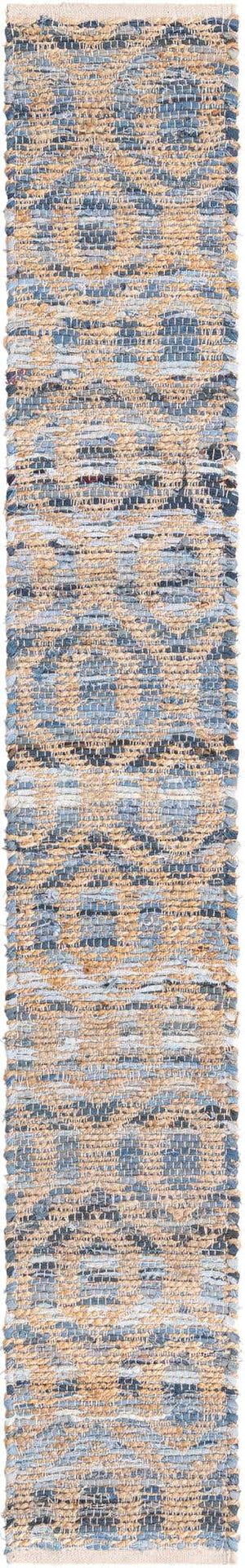 Navy Blue 1' 2 x 8' Chindi Jute Table Runner