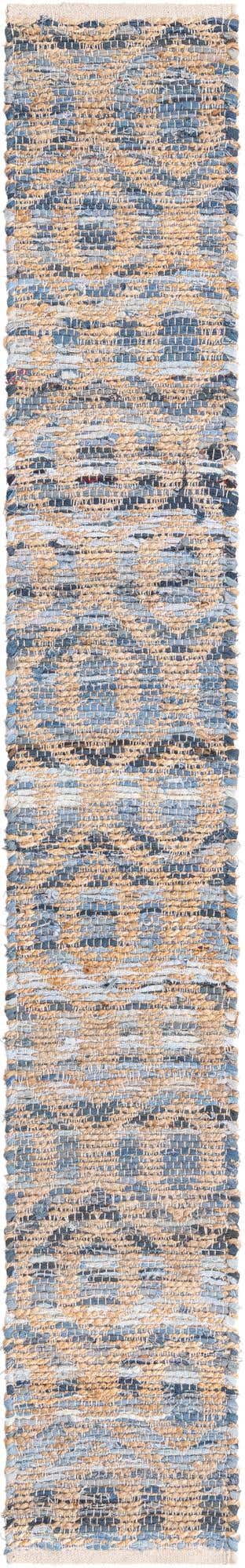 Navy Blue 1' 2 x 8' Chindi Jute Table Runner
